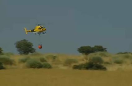El Plan Infoex desactiva nivel 1 en el incendio forestal en el término municipal de Granja de Torrehermosa