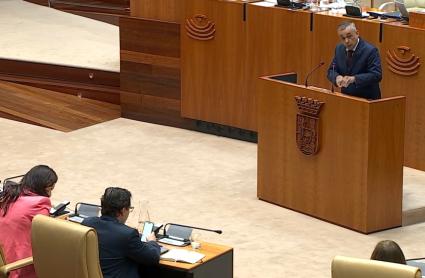 Ángel Pelayo Gordillo durante el Debate sobre el Estado de la Región