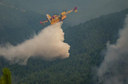 Estabilizado el 80 por ciento del perímetro en el incendio de las Hurdes