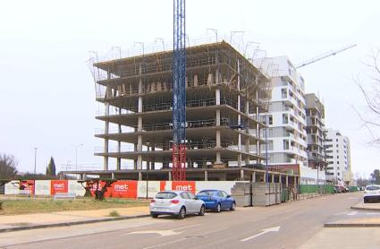 Viviendas en construcción en Badajoz. 