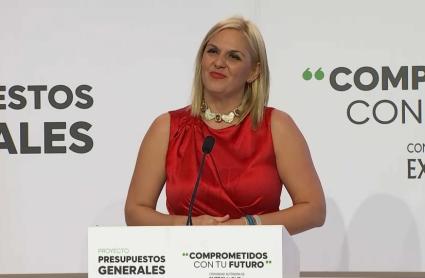 Elena Manzano, consejera de Hacienda de la Junta de Extremadura