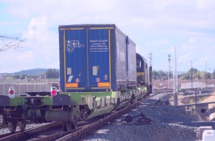 Simulacro realizado en la autopista ferroviaria desde Madrid a Badajoz