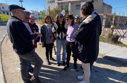 Irene de Miguel, de Unidas por Extremadura, durante una visita a Jerez de los Caballeros