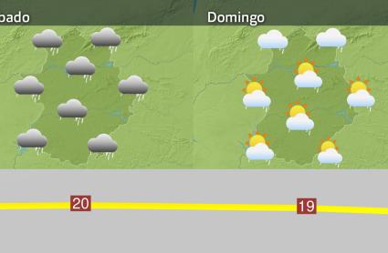 Mapa de previsión de 15 y 16 de noviembre