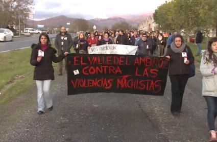 Manifestación el Aldeanueva del Camino el 25N
