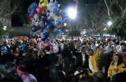 Carnaval de Badajoz durante la noche del sábado 14 de febrero