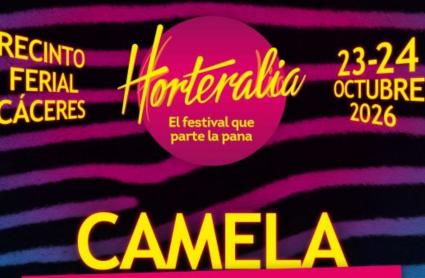 Cartel de la actuación de Camela en Horteralia