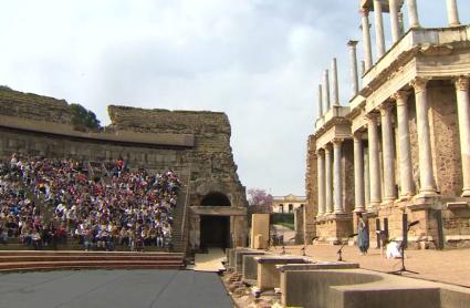 Representación teatral en el Festival de Teatro Grecolatino de Mérida, en una imagen de archivo