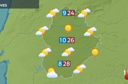 Mapa de previsión del 16 de abril