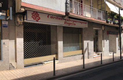 El ropero de Cáritas de Plasencia.