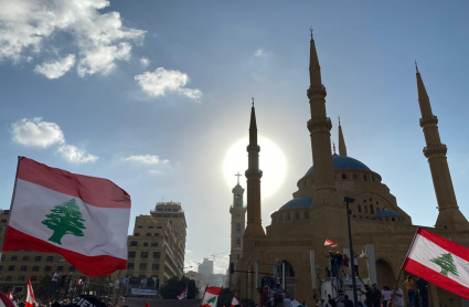 Imagen de una manifestación en Beirut.