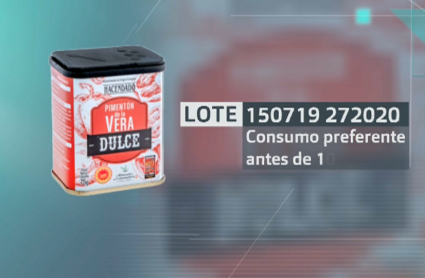 Pimentón de la Vera dulce. Lote retirado