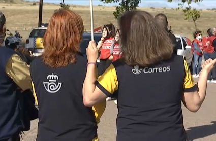 Trabajadores de Correos en la reivindicación