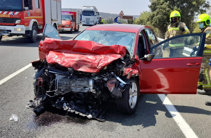 Imagen de uno de los vehículos involucrados en el accidente