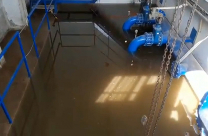 Inundación en el sistema de bombeo en Guareña