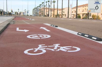  uno de los carriles bici que conectará con el futuro itinerario ciclista y peatonal