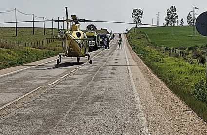 Caída de ciclista en Palomas