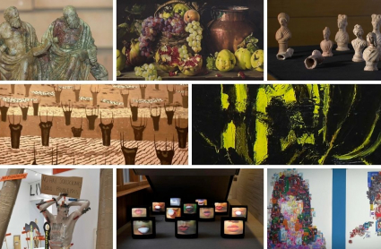 Obras de arte mostradas a lo largo del informativo de Extremadura Noticias