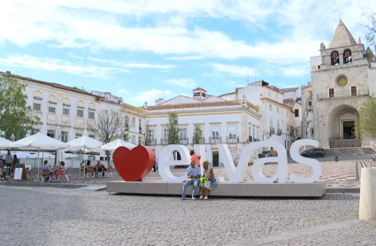 Plaza de la República en Elvas (Portugal).