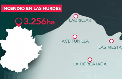 El incendio de Las Hurdes quemó 3.256 hectáreas y afectó a cuatro núcleos de población