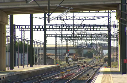 Electrificación de la vía en Extremadura