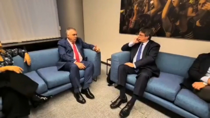 Reunión en Bruselas entre Santos Cerdán y Carles Puigdemont