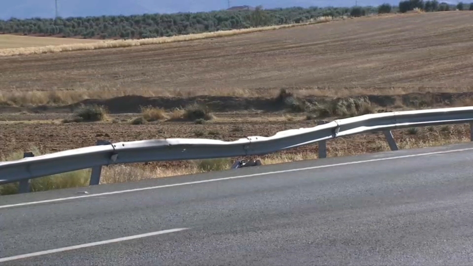 Accidente en la N-432 cerca de Ahillones