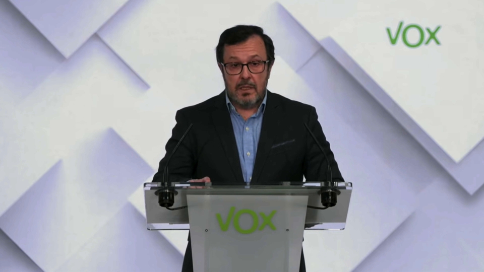 El portavoz nacional de Vox descarta un acuerdo sobre presupuestos en Extremadura, Castilla y León y Baleares