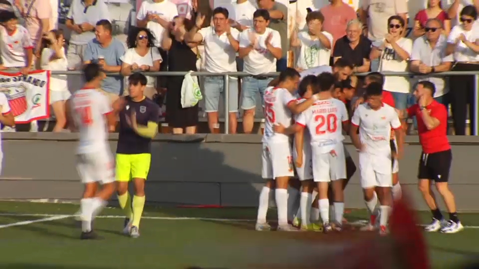 El Llerenense celebra un gol frente al Lealtad en la fase de ascenso a Segunda Federación