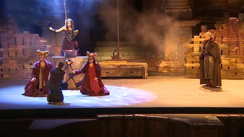 Ensayo general de 'Jasón y las furias' en el teatro romano de Mérida