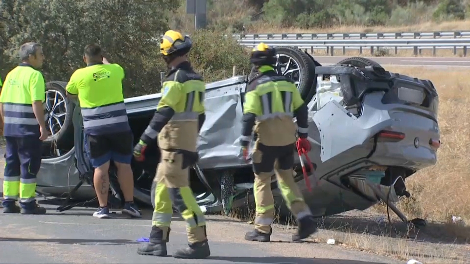 Accidente en las carreteras extremeñas - Imagen de archivo