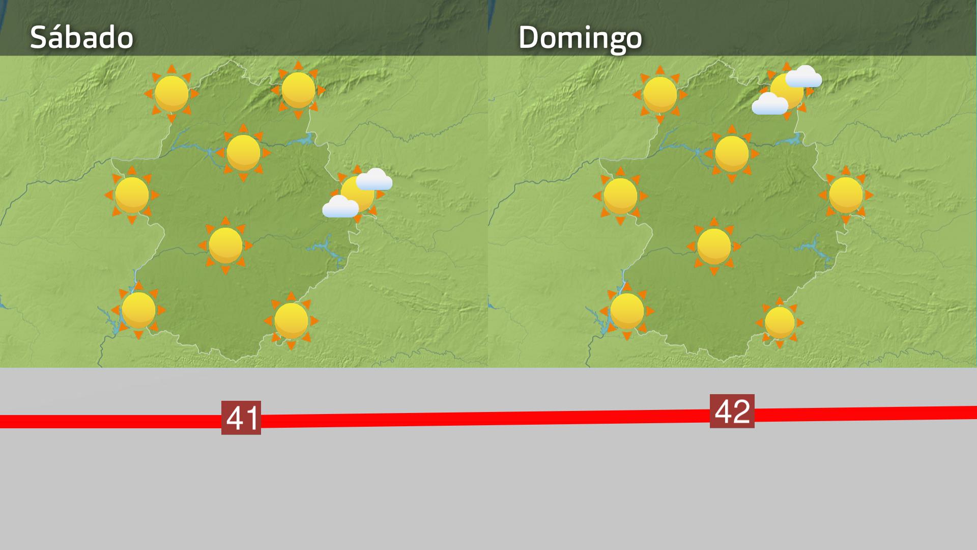Mapa de previsión del 9 y 10 de agosto