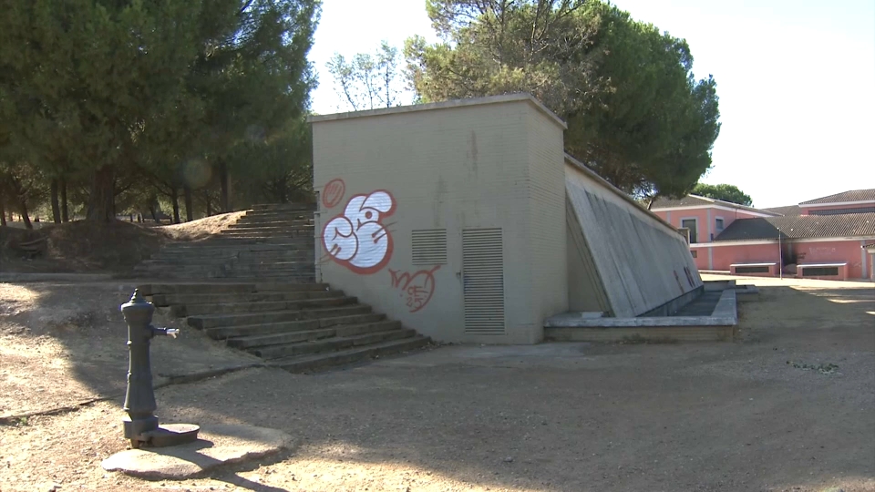 Parque de Badajoz en el que son recurrentes los botellones