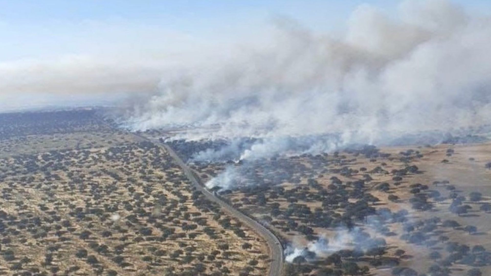 Incendio en la provincia de Cáceres en el verano de 2025