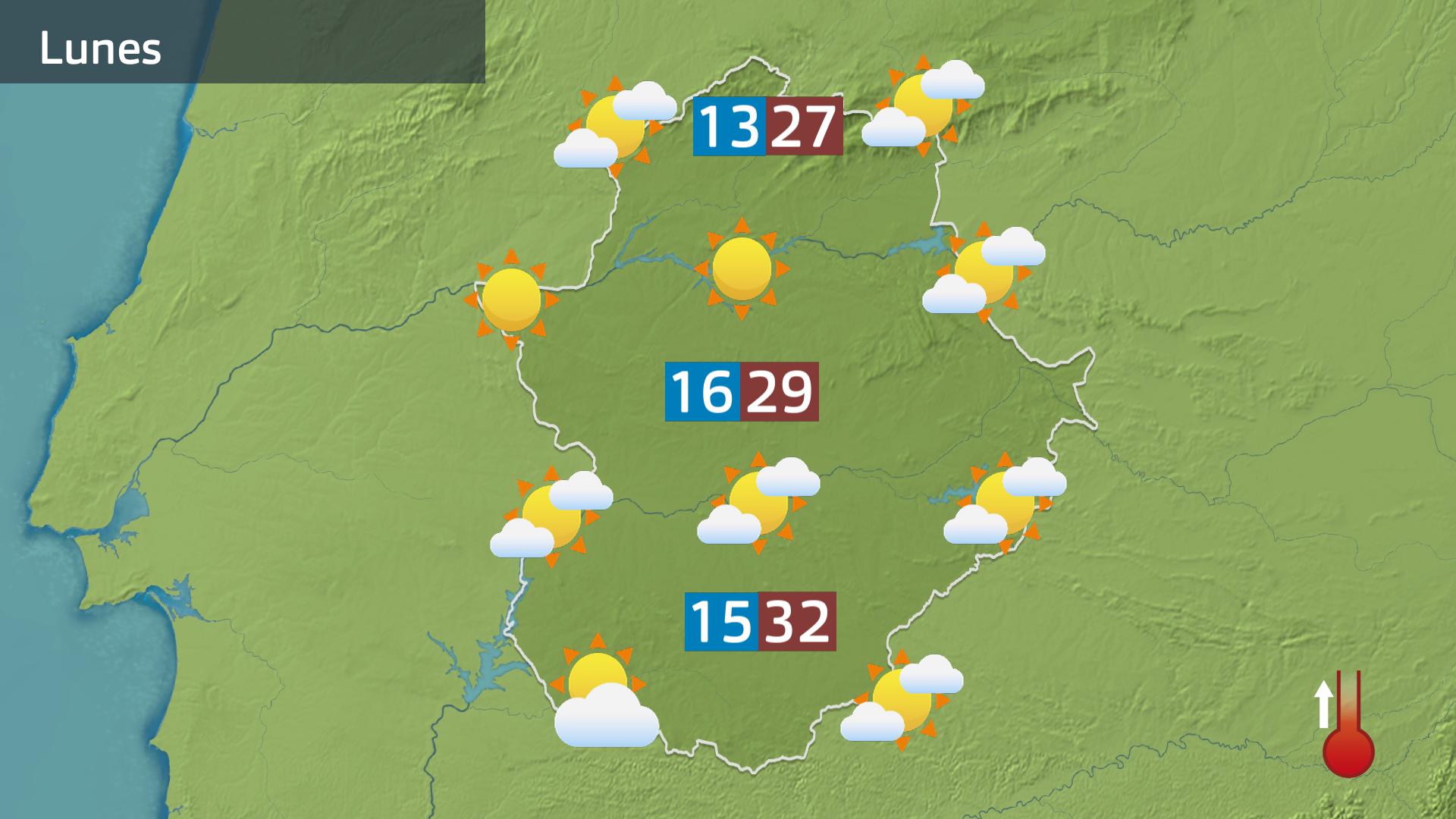 Mapa de previsión del lunes 6 de octubre 