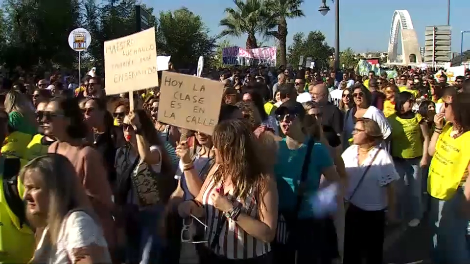 Huelga de docentes en Extremadura