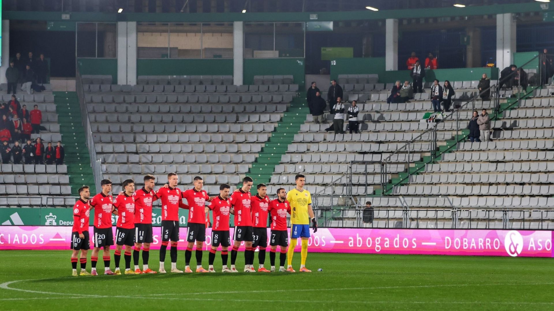 11 inicial del Mérida antes del partido frente al Racing de Ferrol