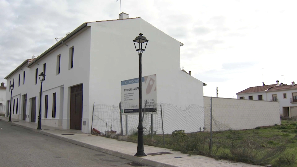 Espacio en el que irán ubicadas las viviendas en Olivenza