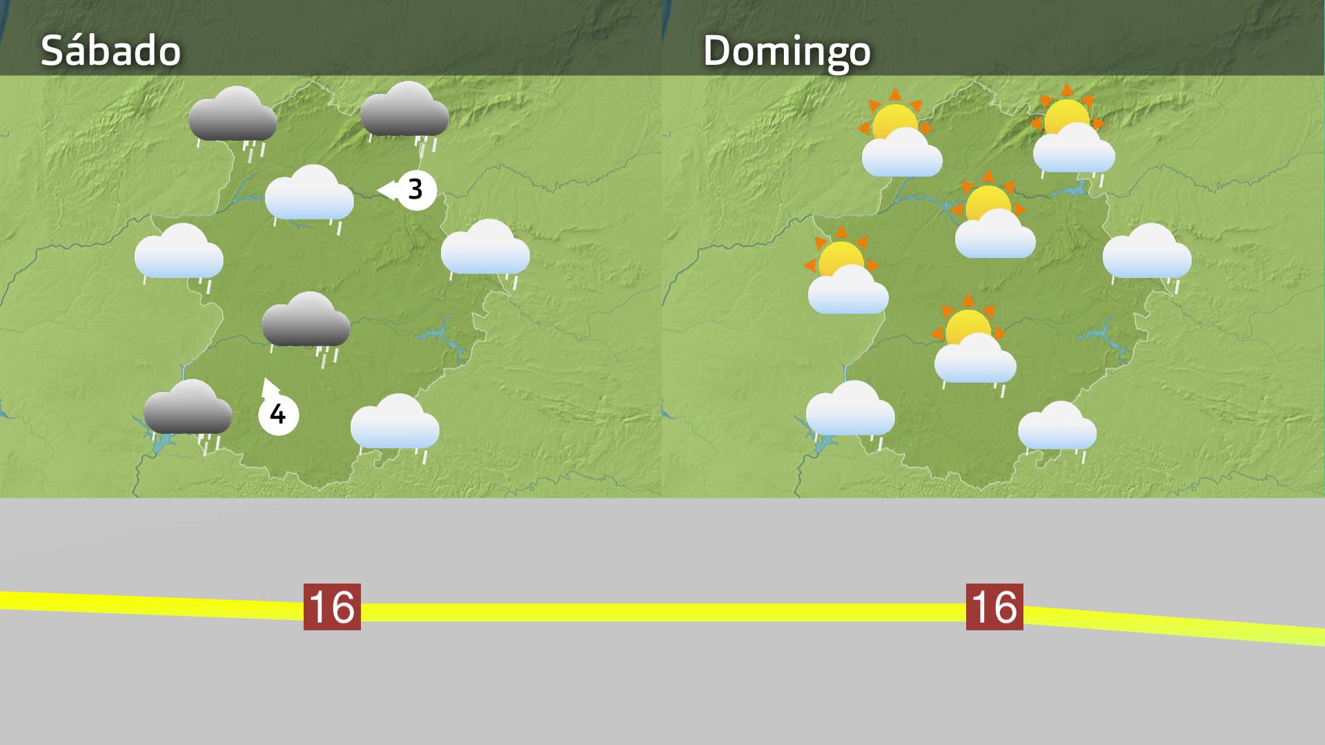 Mapa de previsión del 3 y 4 de enero