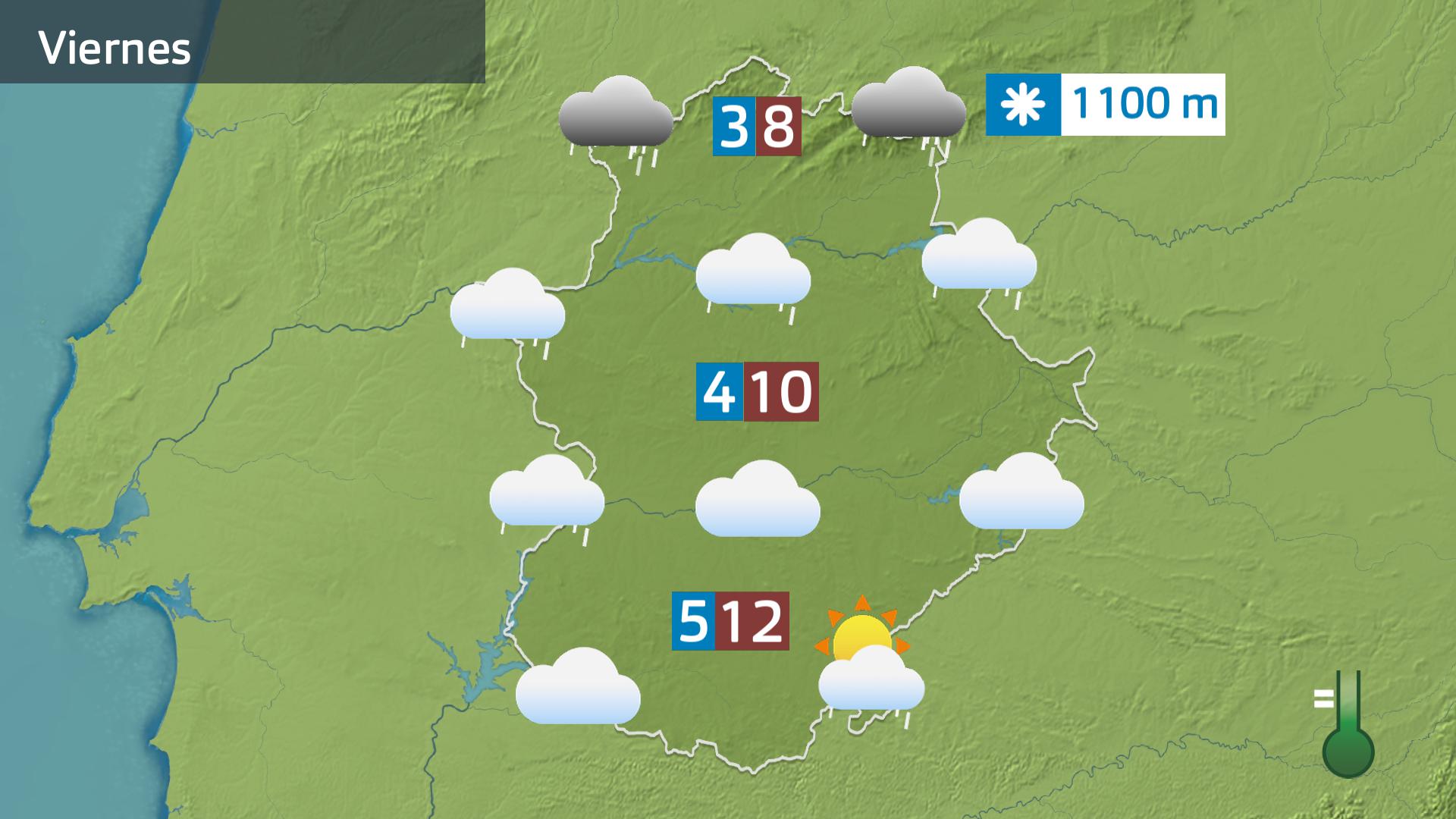 Mapa de previsión del 16 de enero