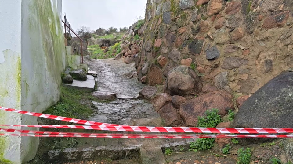 Incidentes en Extremadura tras las borrascas ocurridas durante febrero de 2026