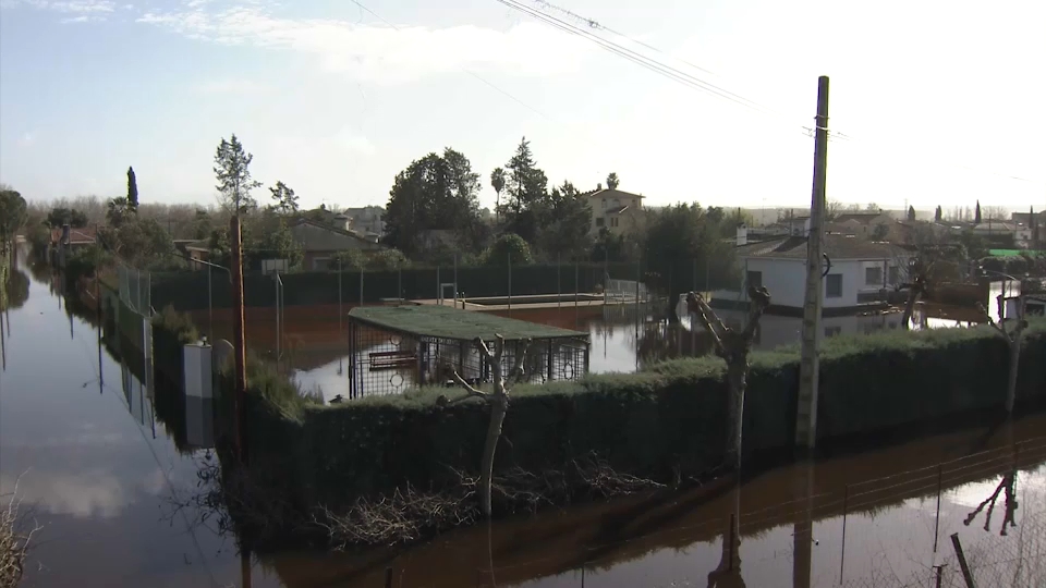 Zonas de Coria inundadas tras las últimas borrascas que ha sufrido la región