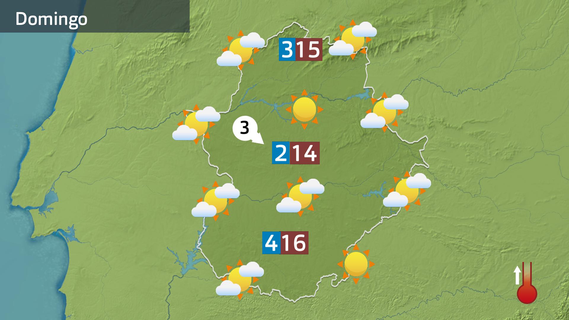 Mapa de previsión del 15 de febrero