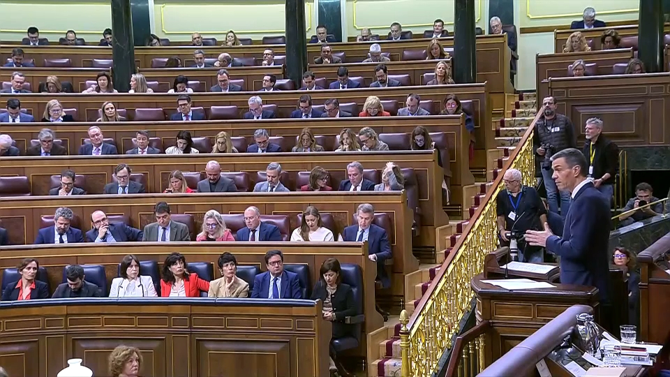 Pedro Sánchez en el Congreso de los Diputados, el 11 de febrero de 2026