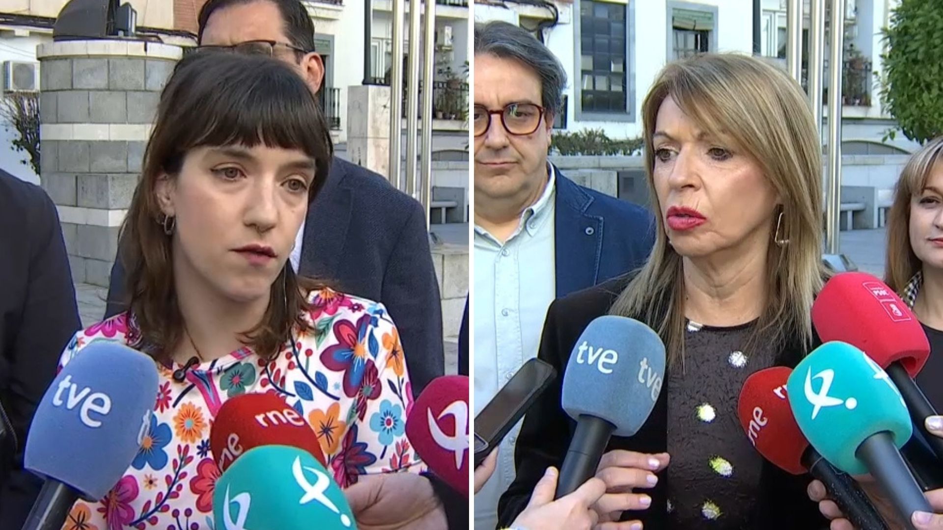 Nerea Fernández, de Unidas por Extremadura, y Piedad Álvarez, del PSOE de Extremadura