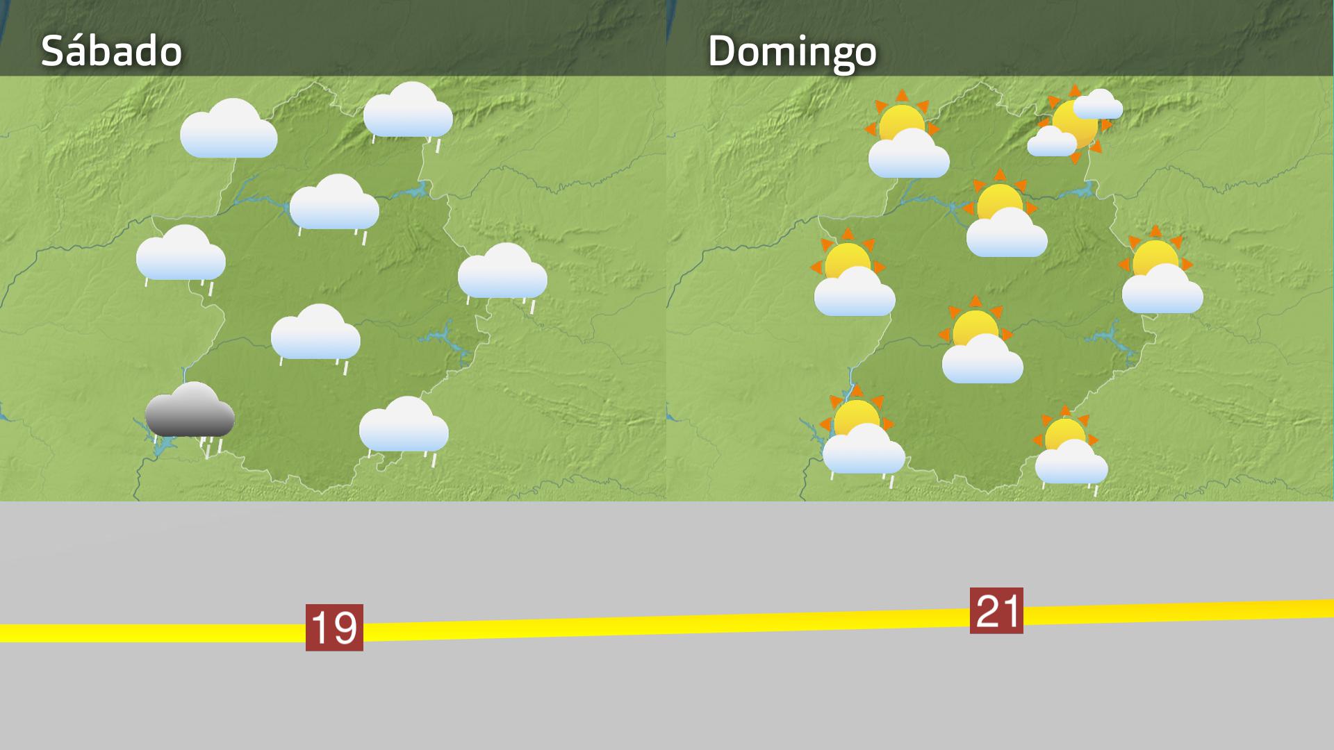 Mapa de previsión del 21 y 22 de marzo