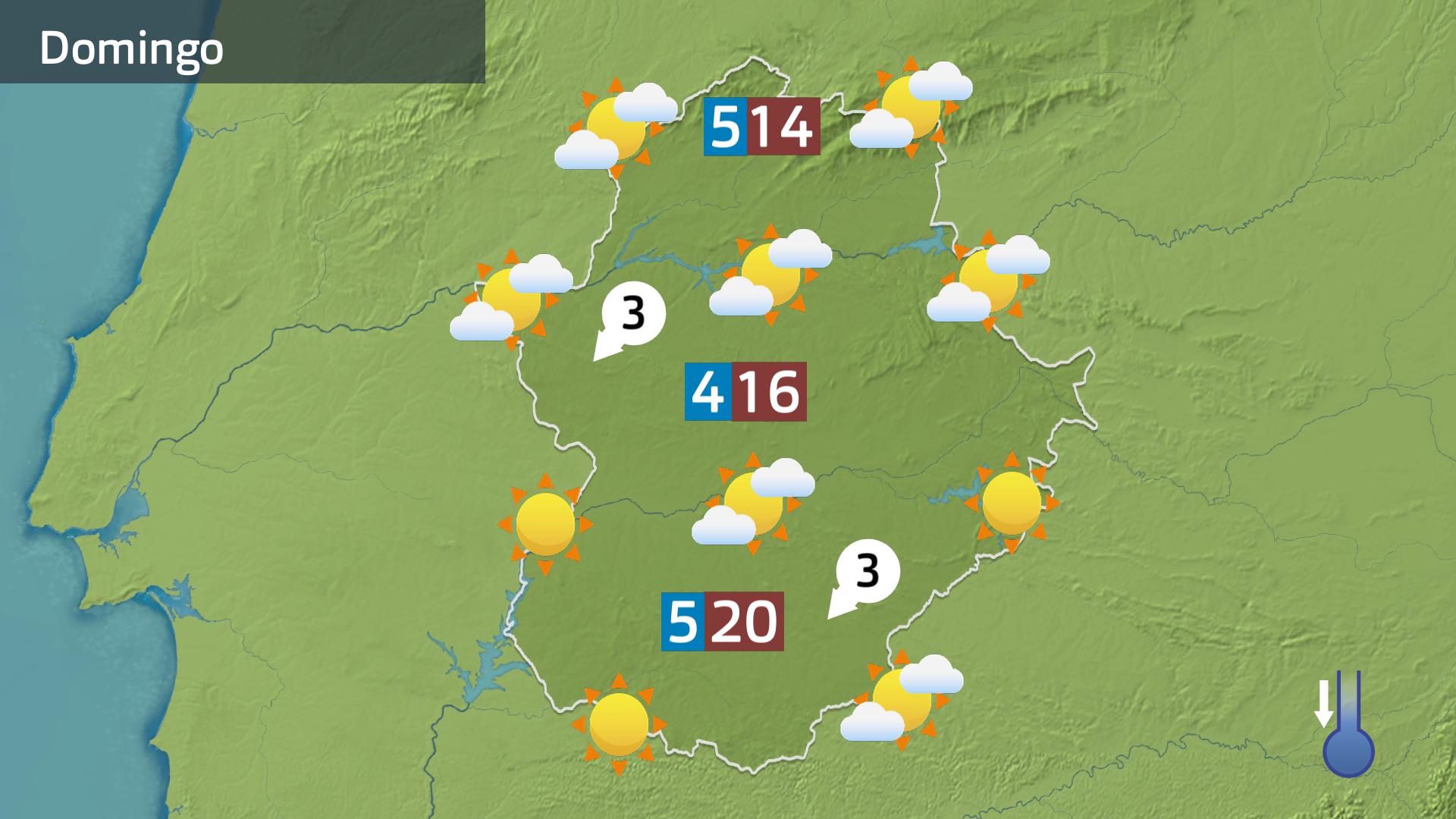 Mapa de previsión del domingo 29 de marzo