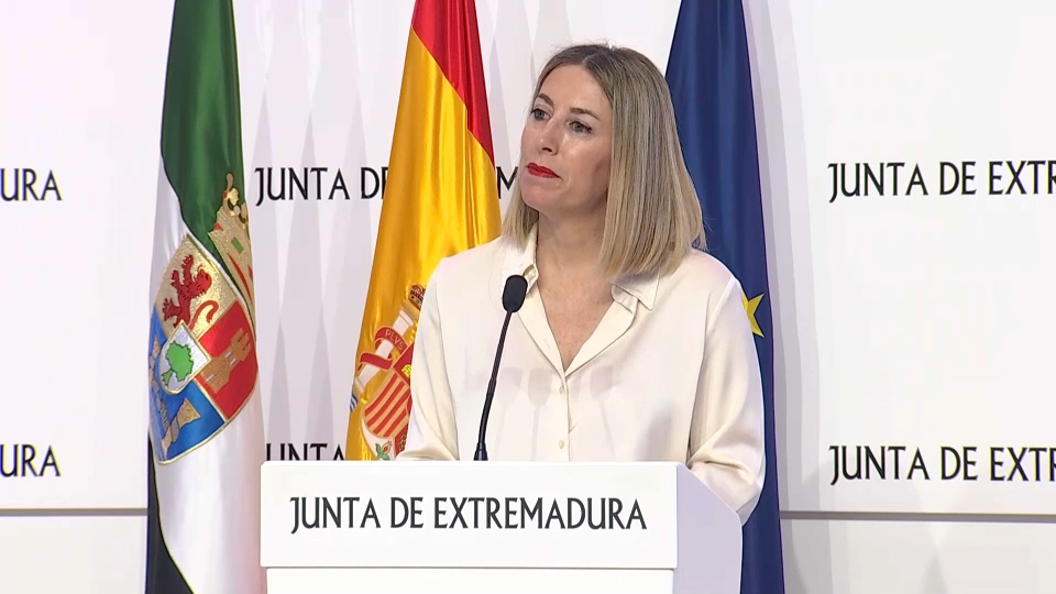 María Guardiola, presidenta  de la Junta de Extremadura