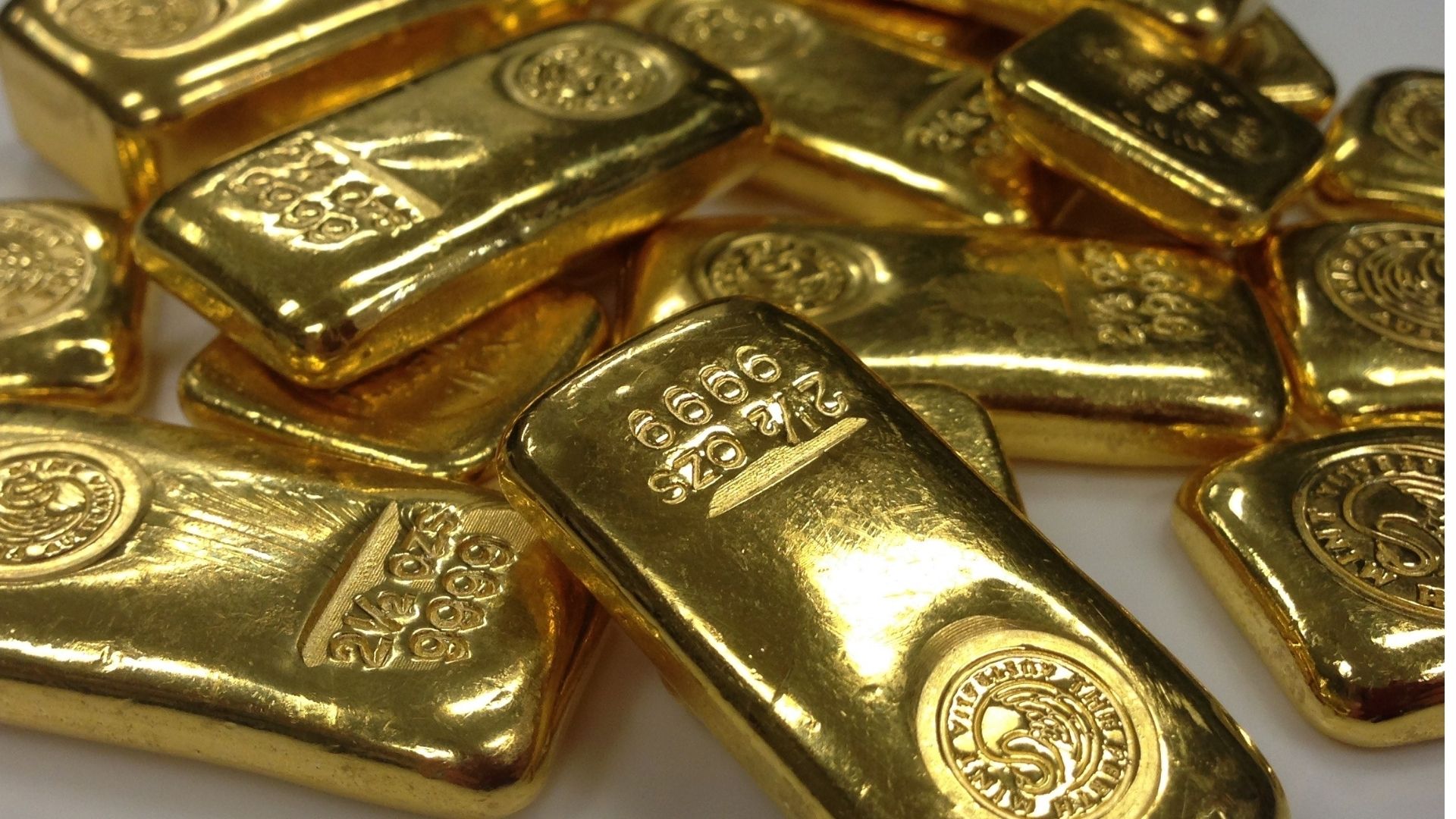 Lingotes de oro en una imagen de archivo