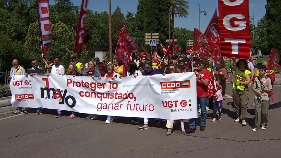 Manifestaciones del Primero de Mayo en una imagen de archivo